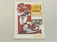 2018 Patrick Mahomes Contenders Football Card