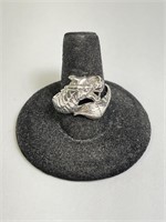 Solid Sterling Dragon Ring 5 Gr Size 10.25