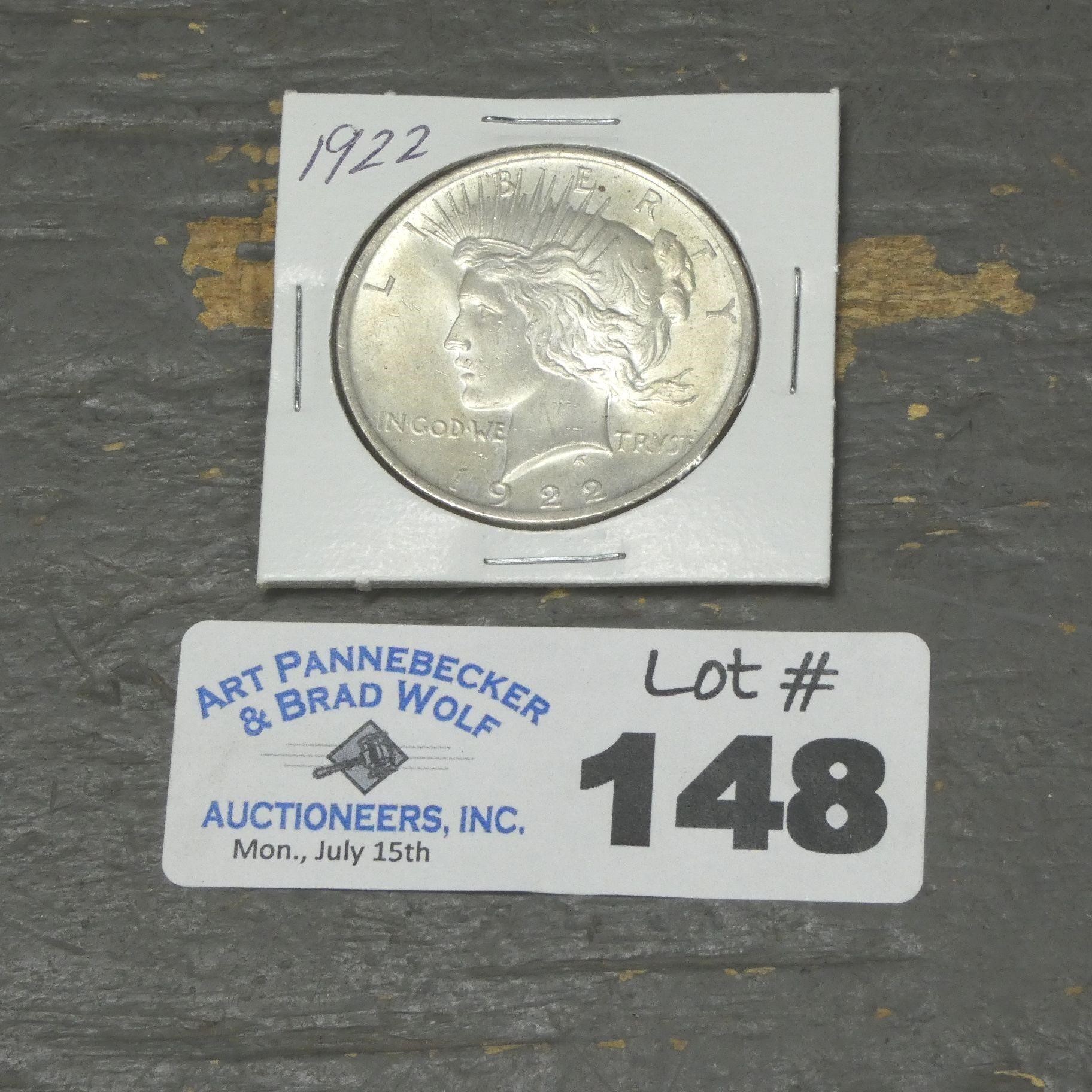 1922 Peace Dollar Coin