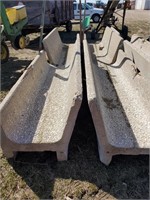 (4) 8' concrete feed bunks