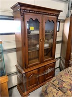 74" TALL WOODEN CURIO CABINET