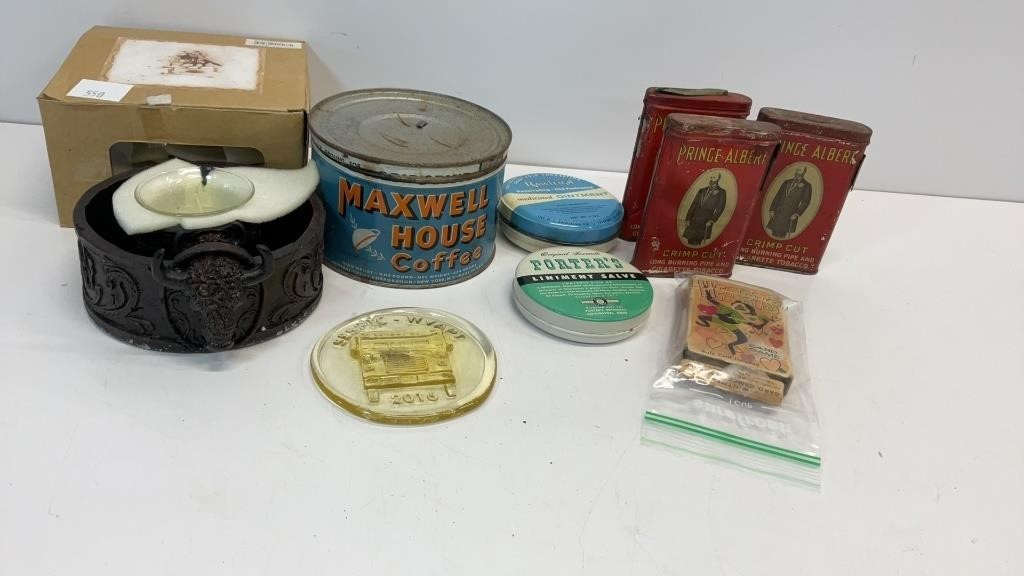 Vintage tins- maxwell house coffee, Prince Albert