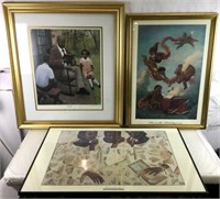 (3)pc African American Art Prints