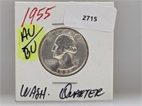 1955 90% Silver Washington Quarter