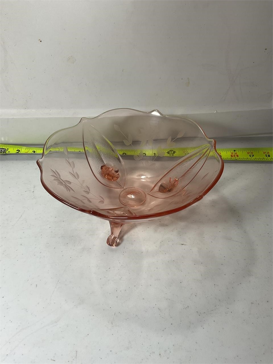 Vintage Pink Depression Glass Bowl