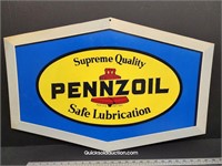 Pennzoil Advertising Plastic Sign