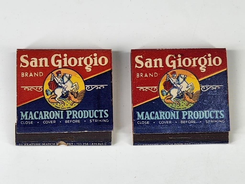 2) SAN GIORGIO MACARONI FEATURE MATCHBOOK