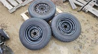(3) 185/ 75 R14 Winter Tires on Rims