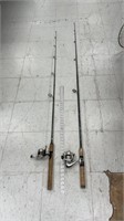 Fishing poles with reels
