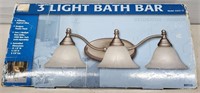 NEW 3 BULB PEWTER BATHROOM LIGHT