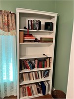 Large Wooden White Bookshelf NO CONTENTS