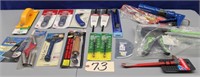 tools including glass cutter; screen tool; razor s