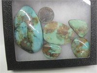 Lot Of Polished Cerrillos Turquoise Cabs