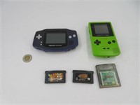 2 console Nintendo Game Boy + 3 jeux