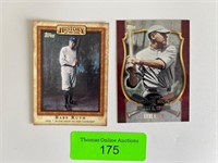 Babe Ruth Topps Cards 2010 and 2015