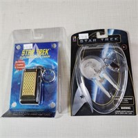 (2) Star Trek Keychains - Communicator &