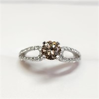Certified 14K  Fancy Diamond (~1.26ct) Ring