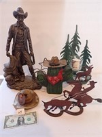 Cowboy Statue and Figurines
