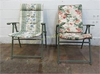 Outdoor Folding Chairs, 2pc Lot