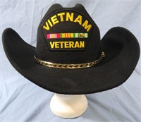 EAGLE CREST FELT VIETNAM VET WESTERN HAT L/XL