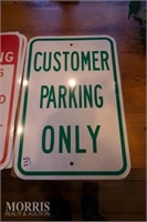 Customer parking only signs