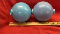 BLUE GLASS ANTIQUE LIGHTNING RODS