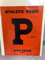 Princeton vs Harvard Oct 12 1946 football program