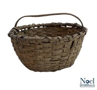 Antique Primitive Rattan Woven Basket