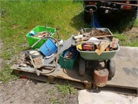 4 Wheel Utility Trolley, Deck Mower Frame, Pump