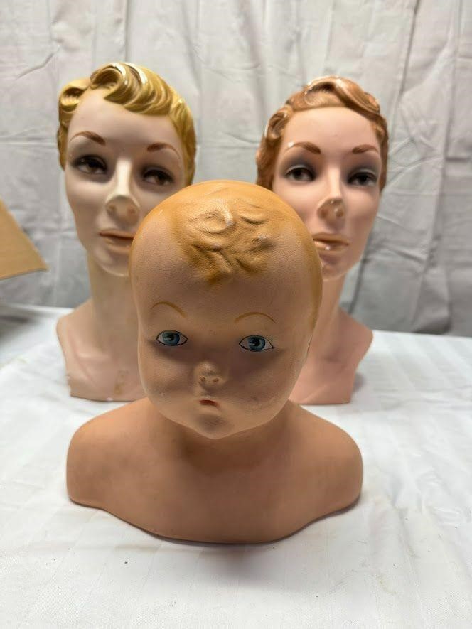 3 Mannequin Busts