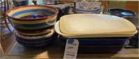 Longaberger Pottery Pie Plates, Casseroles, Bowl