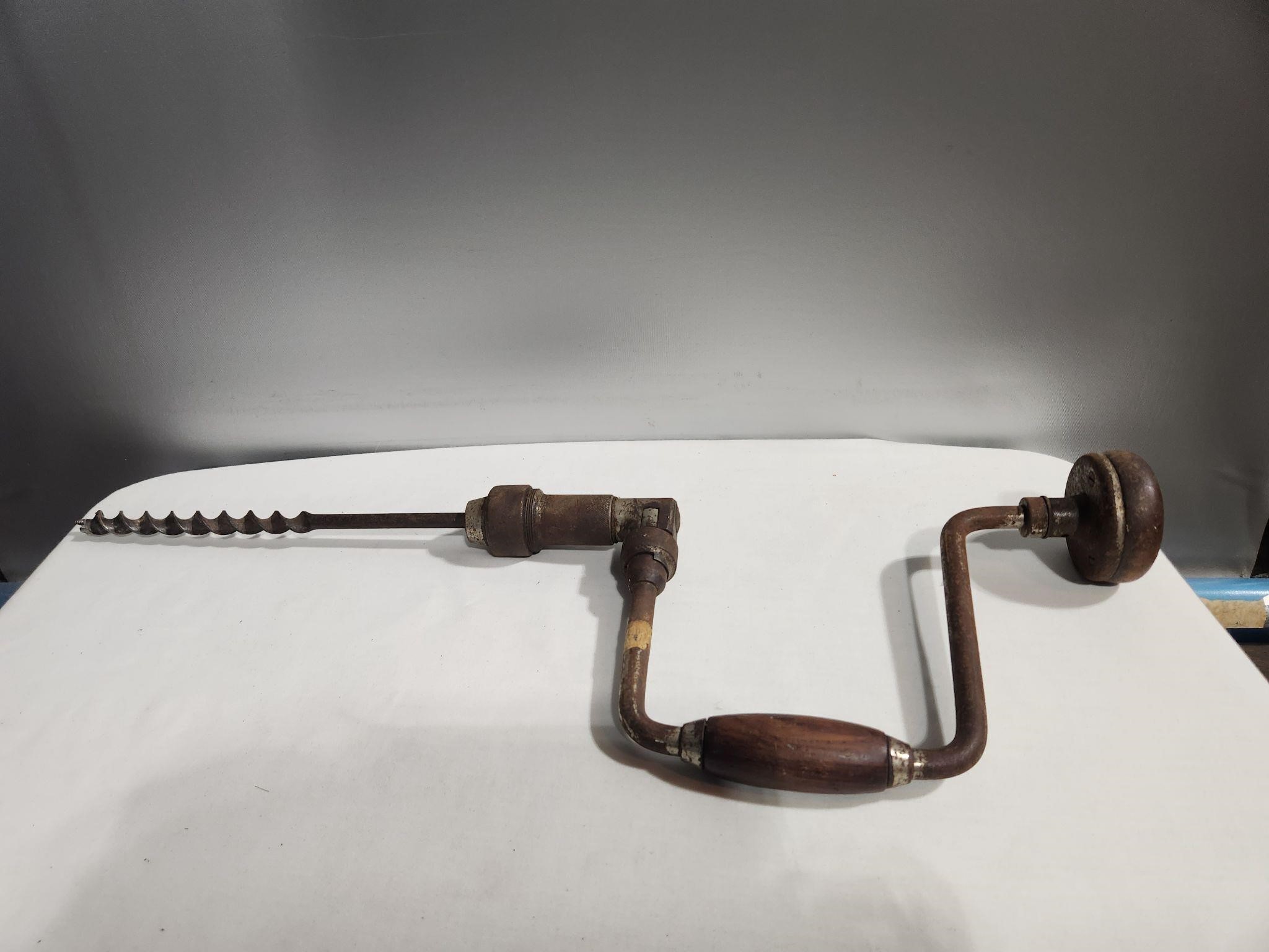 Antique Hand Drill with Bit