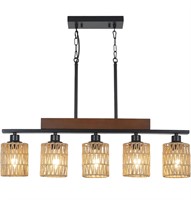$140 Rattan Farmhouse Chandeliers for Dining Room