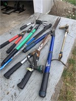 Collection of garden tools