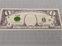 A Big Fat 0 Novelty Banknote