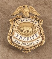 Badge w/ Eagle crest for C.C. Hitchcock, Sheriff.