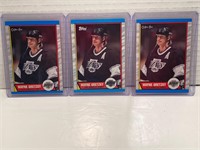 3 X Wayne Gretzky 89/90 Base Cards