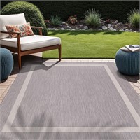 Waikiki Rug in Grey-White  Size: 8x10