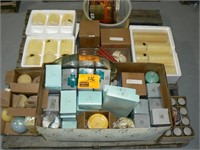 PALLET WITH PARTY LITE CANDLES (SOME NEW), OTHER