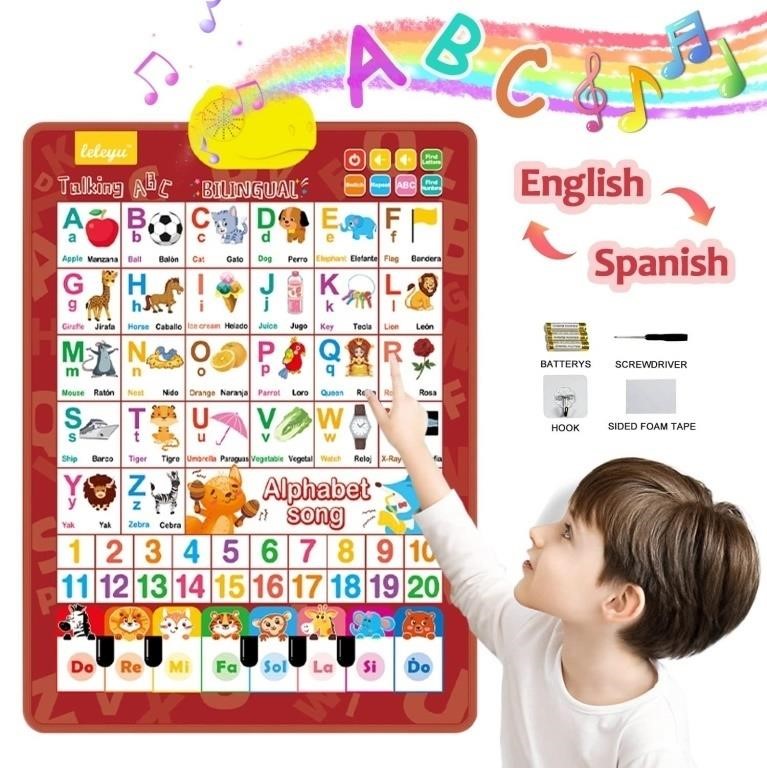 Ploura Bilingual Learning Toys for Toddlers 3+...