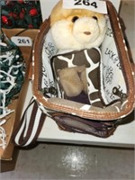 ZACK & ZOEY PURSE & STUFFED ANIMAL