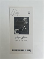 Pianist Jorge Garcia signed program