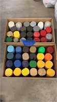 Spray cans of paint - most are half to full