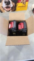 TWO 20V LITHIUM BATTERIES