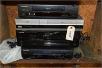 2 VHS Players & Cassette Player; DVD Player