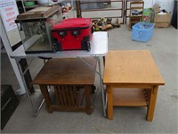 (2) End Tables, Folding Table, Suitcase, Aquarium