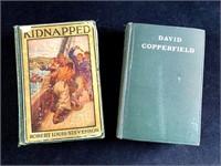 (2) Antique Books David Copperfield & Kidnapped