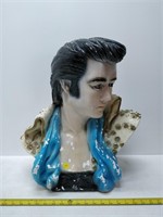 painted elvis bust, approx 19" high