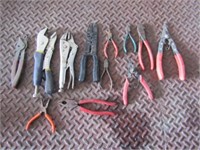 Vise Grips, Snap Ring Pliers, Cutters, Misc.