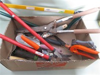 Lot of Gardening Shears Saw and snips